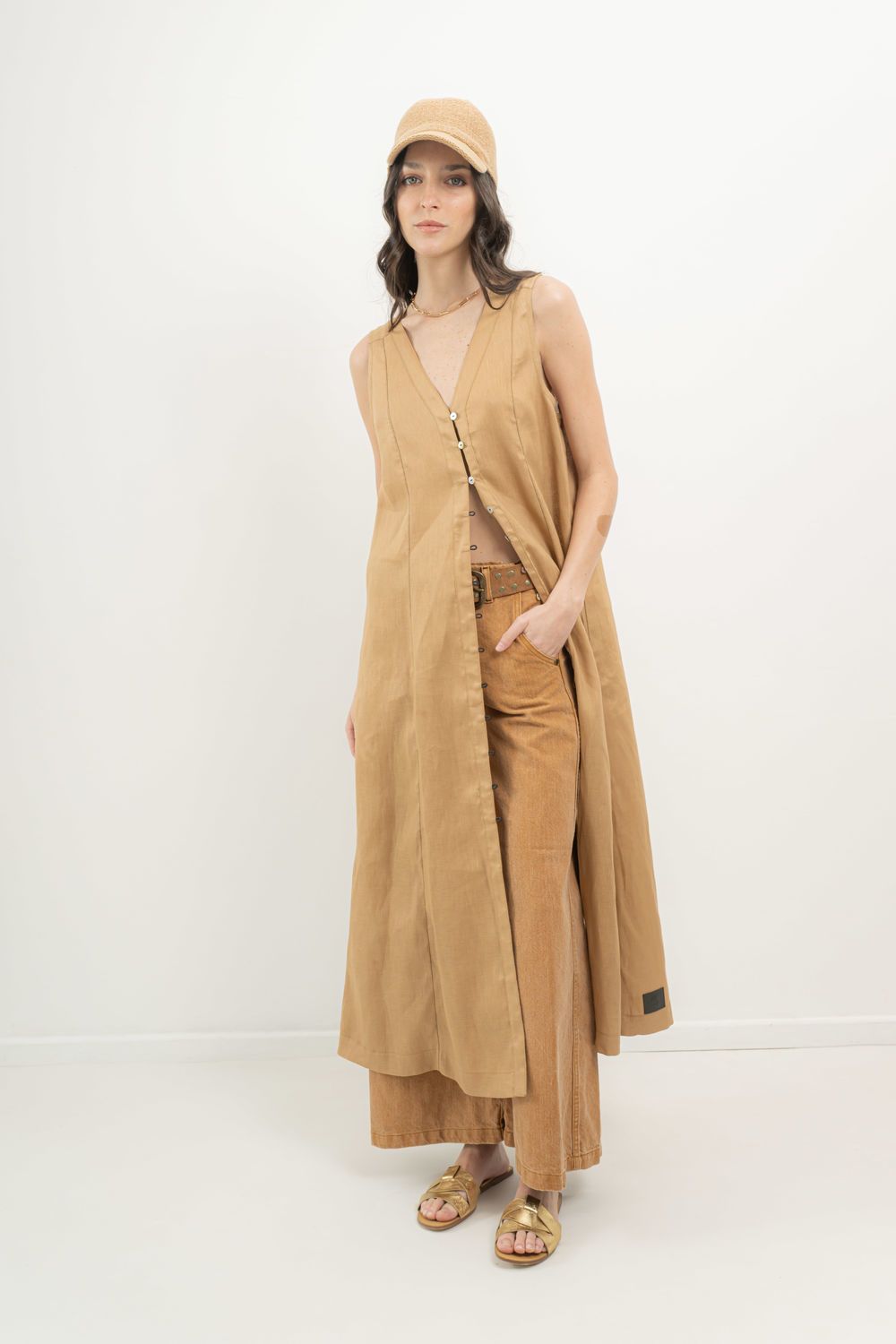 Vestido Milos camel 2