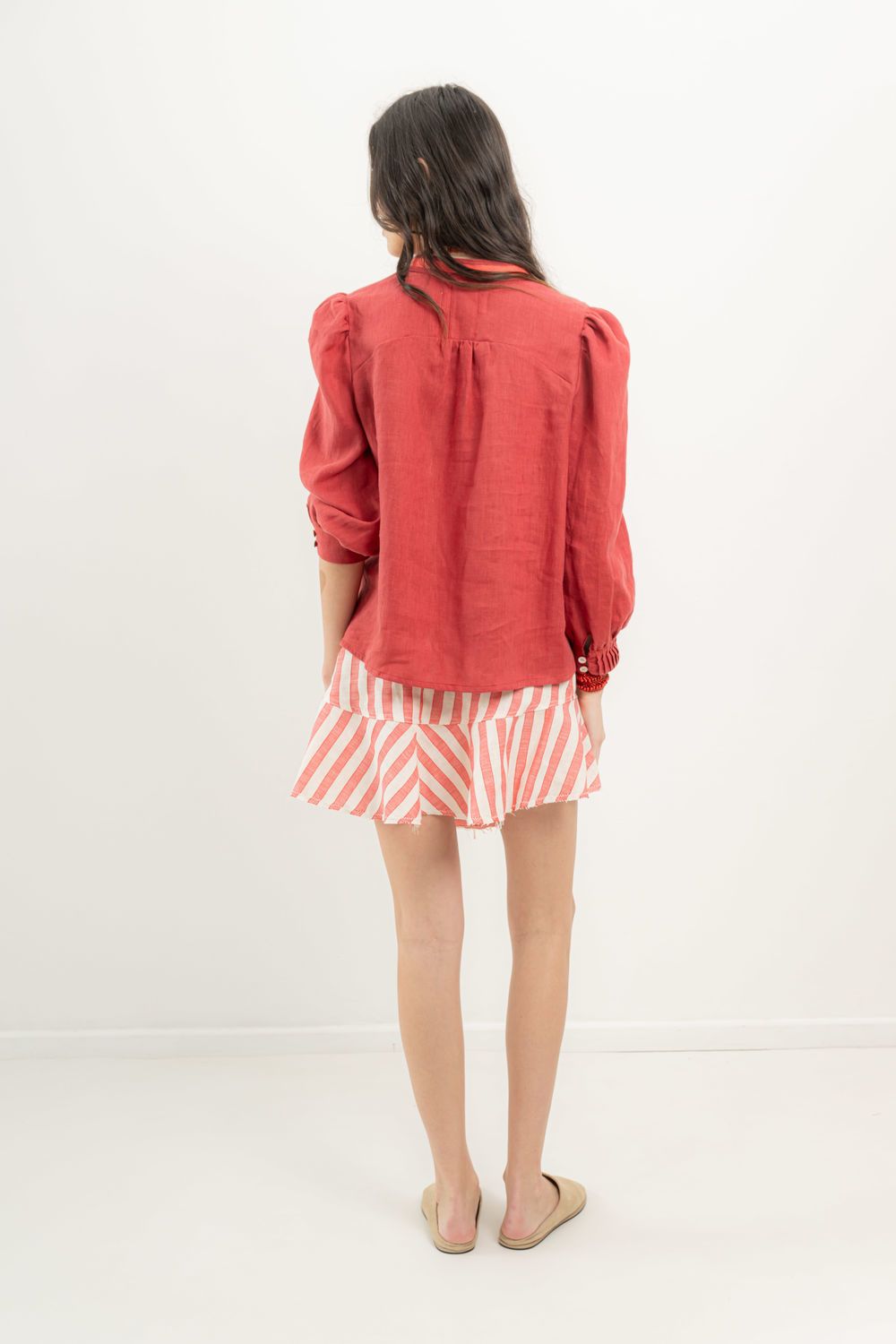 Blusa Lima Lino rojo 0